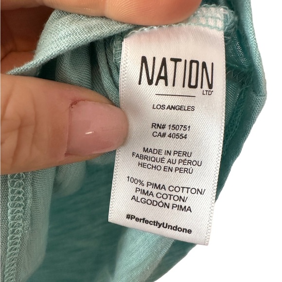 Nation LTD Heather Balloon Sleeve Sweetheart Top in Bermuda (Size Small) - Picture 6 of 7